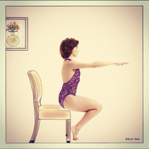Yoga Frame - Woman on Chair